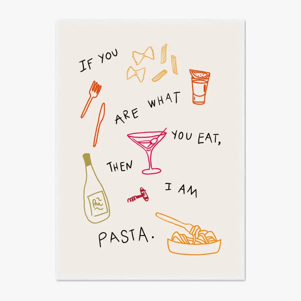 Affiche Et Tableau Minimaliste I Am Pasta