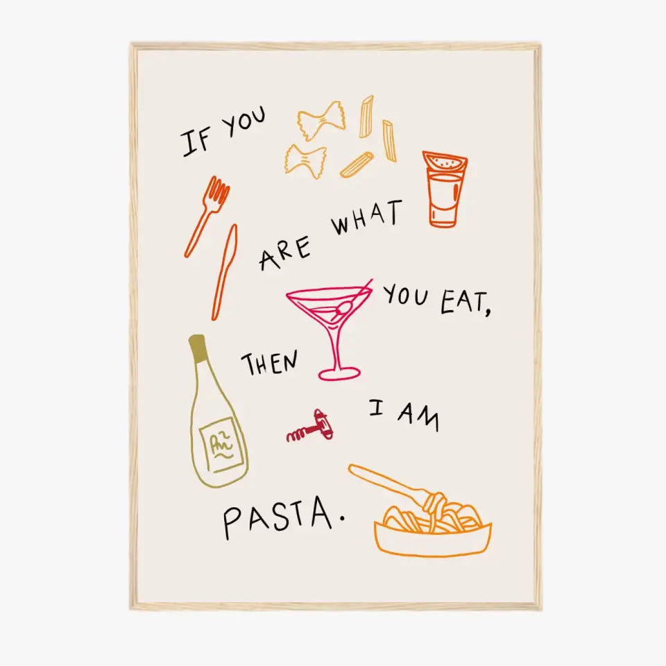 Affiche Et Tableau Minimaliste I Am Pasta