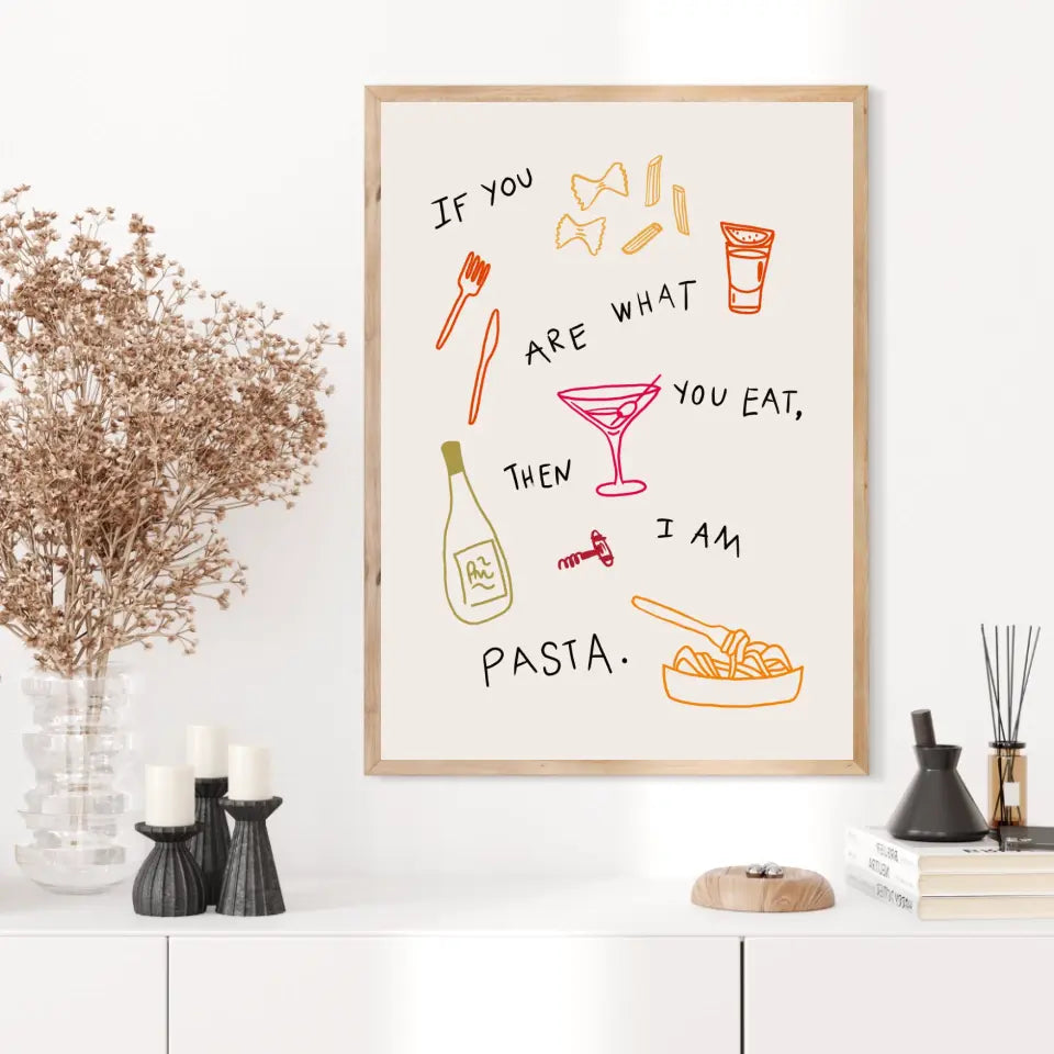 Affiche Et Tableau Minimaliste I Am Pasta