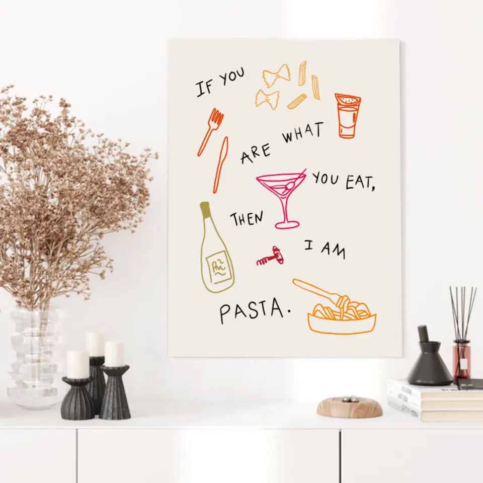 Affiche Et Tableau Minimaliste I Am Pasta