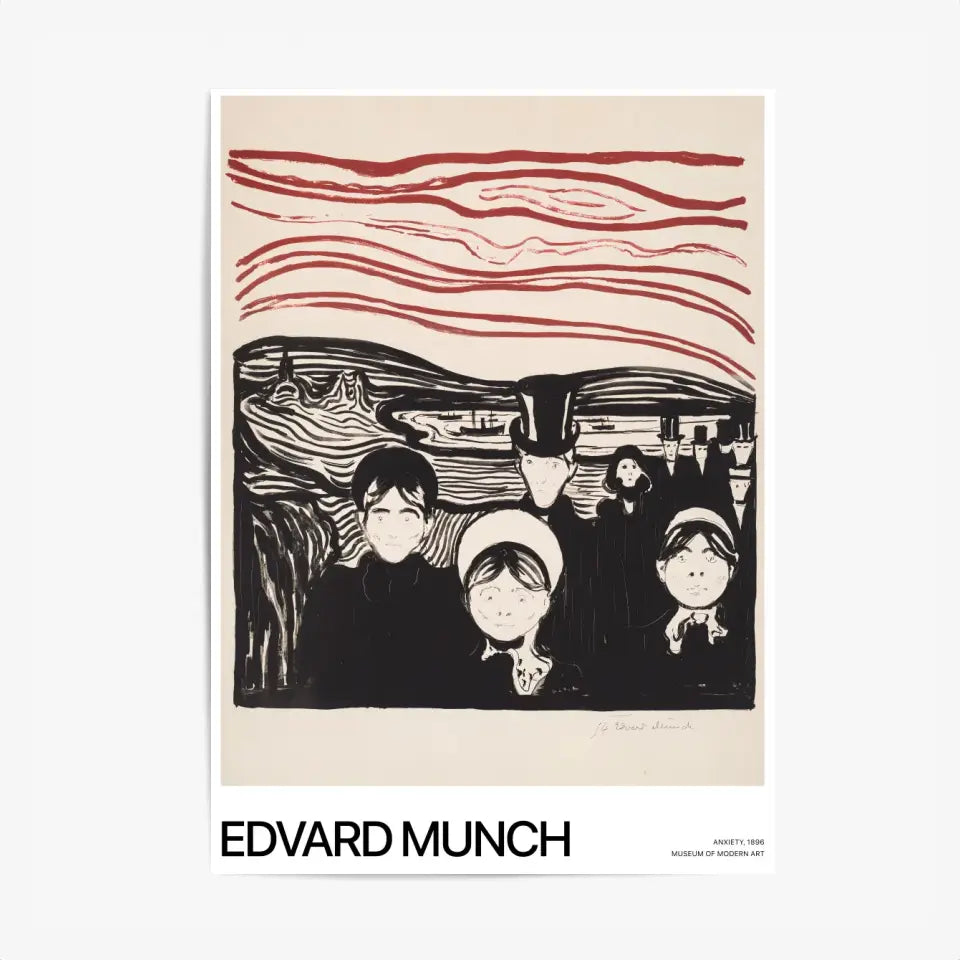 Affiche Et Tableau Edvard Munch Anxiety