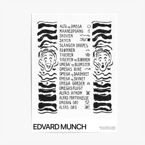 Affiche Et Tableau Edvard Munch Table Of Contents