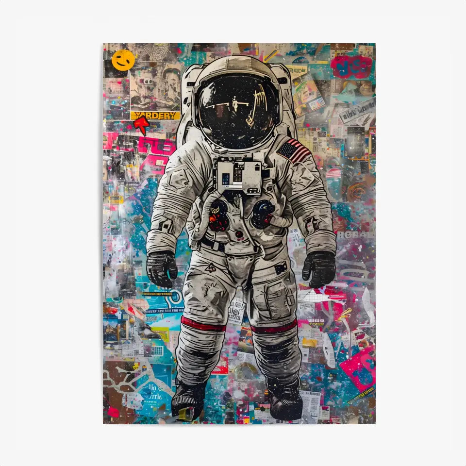 Affiche Et Tableau Street Art Astronaute