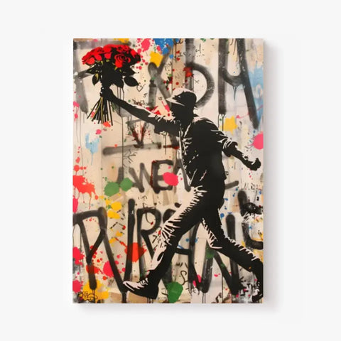 Affiche Et Tableau Street Art Bansky Style Flowers