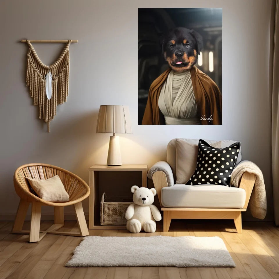 Tableau Animaux Portrait Personnalisé Star Princesse Leia