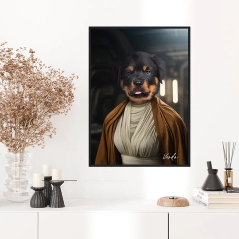 Tableau Animaux Portrait Personnalisé Star Princesse Leia