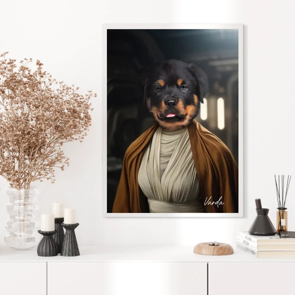 Tableau Animaux Portrait Personnalisé Star Princesse Leia