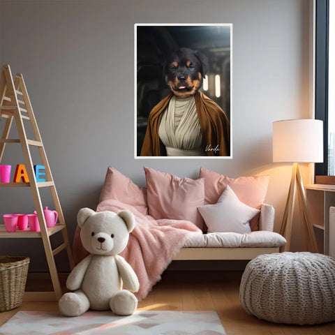 Tableau Animaux Portrait Personnalisé Star Princesse Leia