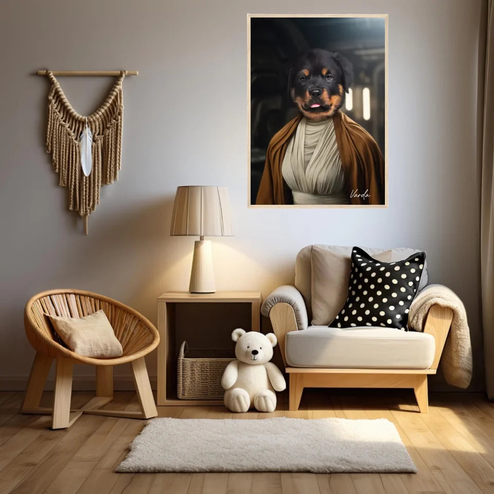 Tableau Animaux Portrait Personnalisé Star Princesse Leia