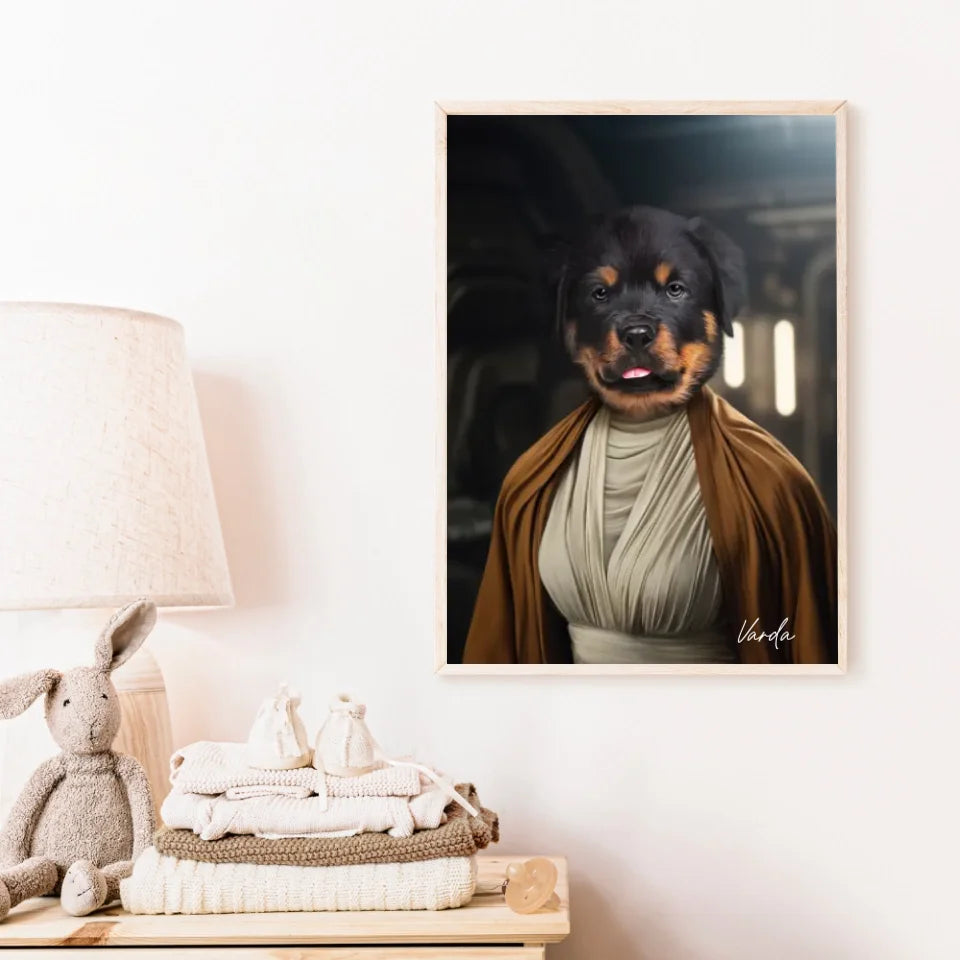 Tableau Animaux Portrait Personnalisé Star Princesse Leia