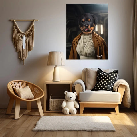 Tableau Animaux Portrait Personnalisé Star Princesse Leia