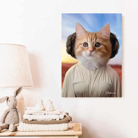 Tableau Animaux Portrait Personnalisé Princesse Leia Tatooine