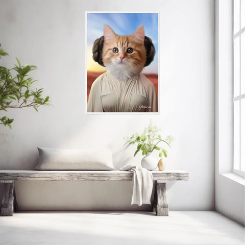 Tableau Animaux Portrait Personnalisé Princesse Leia Tatooine