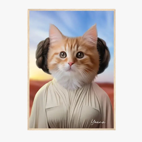 Tableau Animaux Portrait Personnalisé Princesse Leia Tatooine