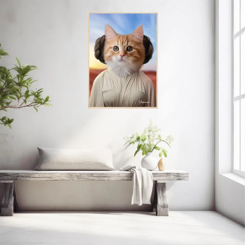 Tableau Animaux Portrait Personnalisé Princesse Leia Tatooine