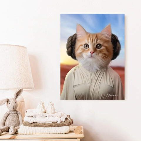 Tableau Animaux Portrait Personnalisé Princesse Leia Tatooine