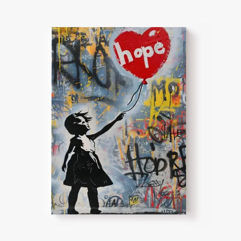 Affiche Et Tableau Street Art Girl With Balloon Heart