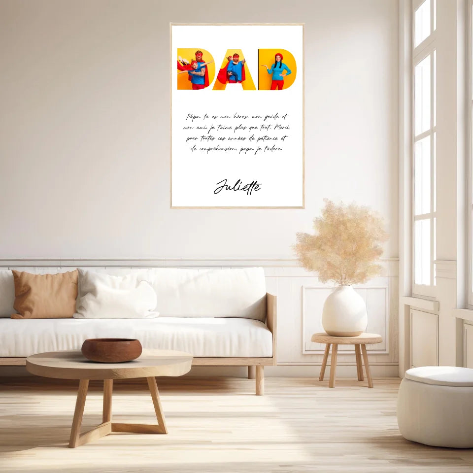 Tableau Famille Personnalisable Photo Dad