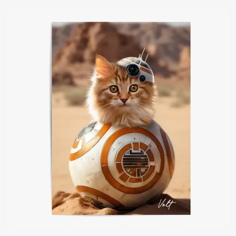 Tableau Animaux Portrait Personnalisé Star BB-8