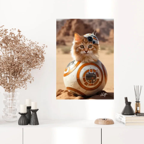 Tableau Animaux Portrait Personnalisé Star BB-8