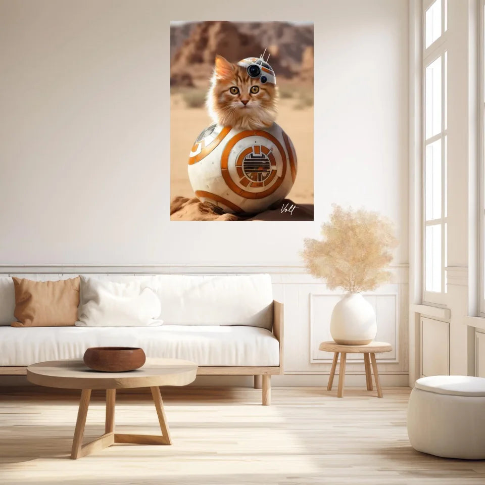 Tableau Animaux Portrait Personnalisé Star BB-8