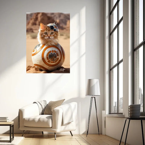 Tableau Animaux Portrait Personnalisé Star BB-8