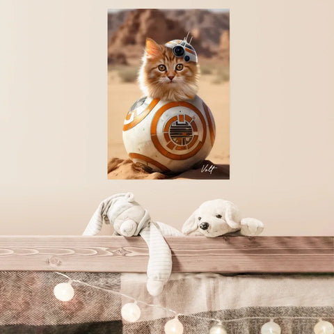 Tableau Animaux Portrait Personnalisé Star BB-8