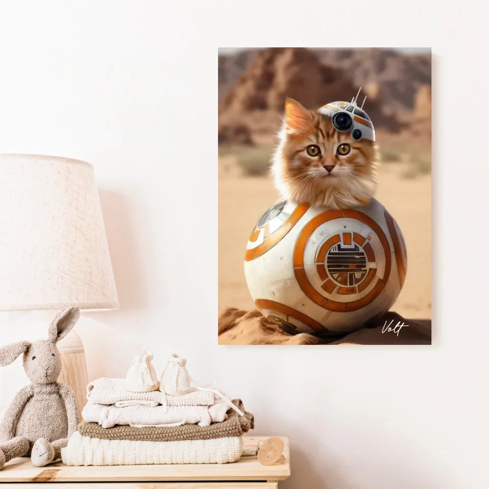 Tableau Animaux Portrait Personnalisé Star BB-8