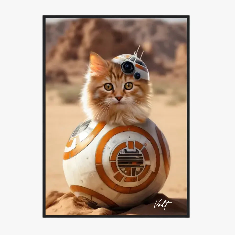 Tableau Animaux Portrait Personnalisé Star BB-8