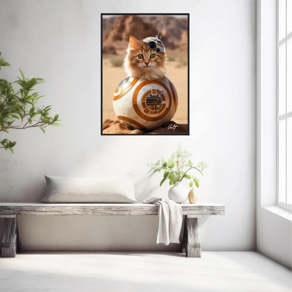 Tableau Animaux Portrait Personnalisé Star BB-8