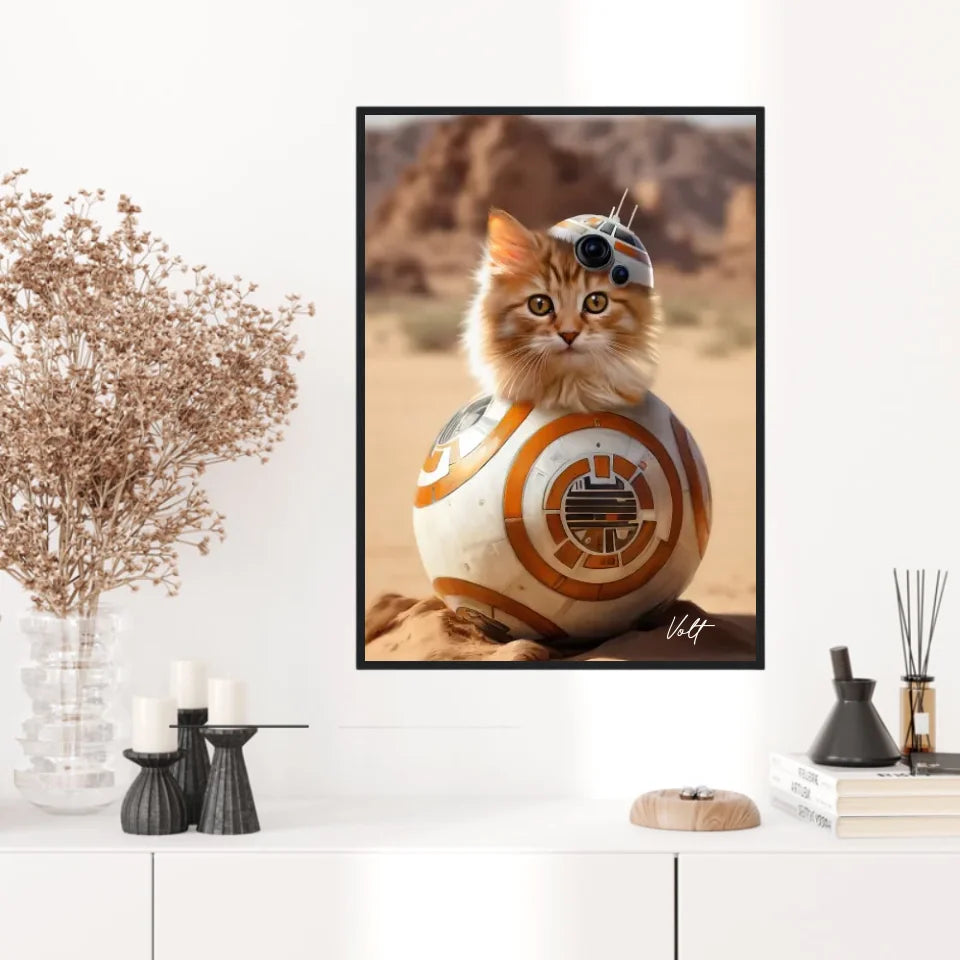 Tableau Animaux Portrait Personnalisé Star BB-8