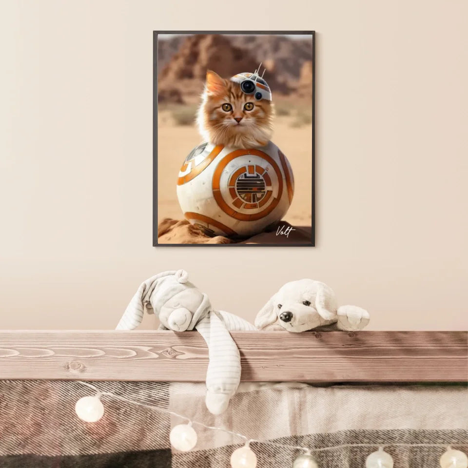 Tableau Animaux Portrait Personnalisé Star BB-8