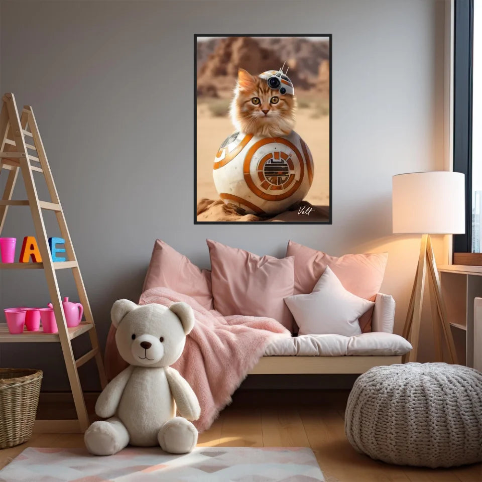 Tableau Animaux Portrait Personnalisé Star BB-8