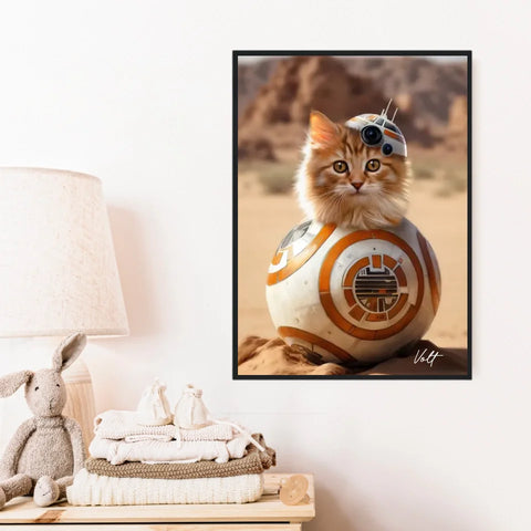 Tableau Animaux Portrait Personnalisé Star BB-8