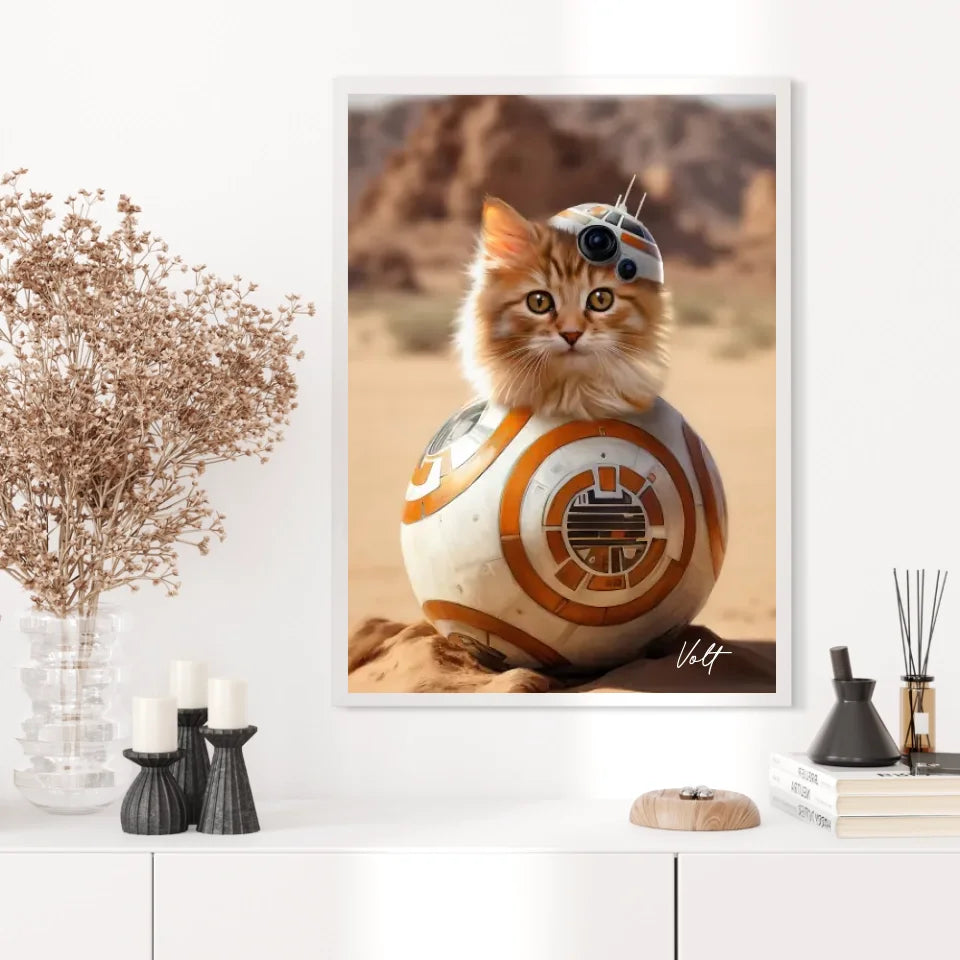 Tableau Animaux Portrait Personnalisé Star BB-8