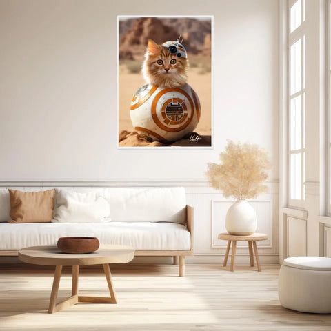 Tableau Animaux Portrait Personnalisé Star BB-8