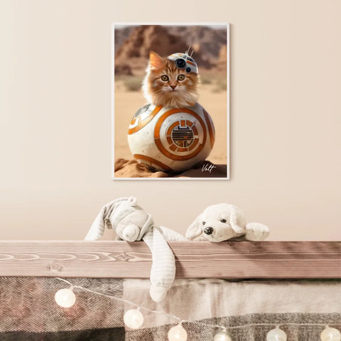 Tableau Animaux Portrait Personnalisé Star BB-8