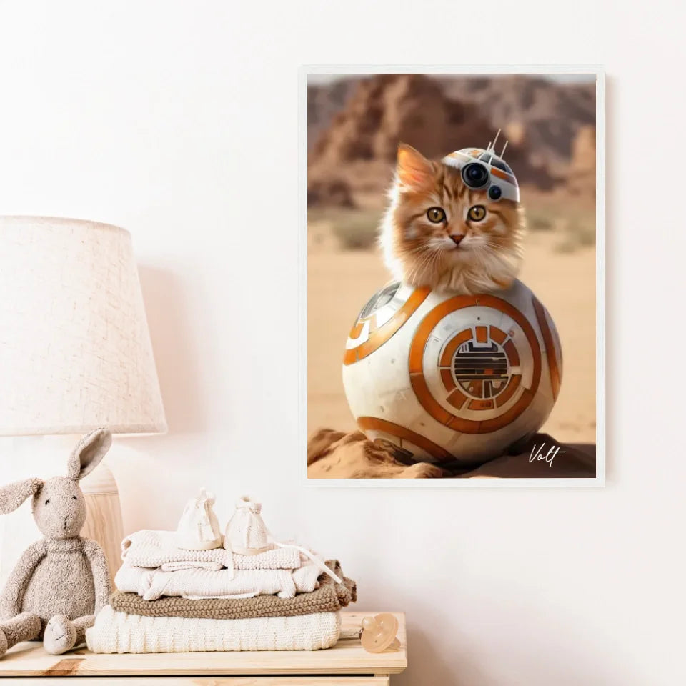 Tableau Animaux Portrait Personnalisé Star BB-8