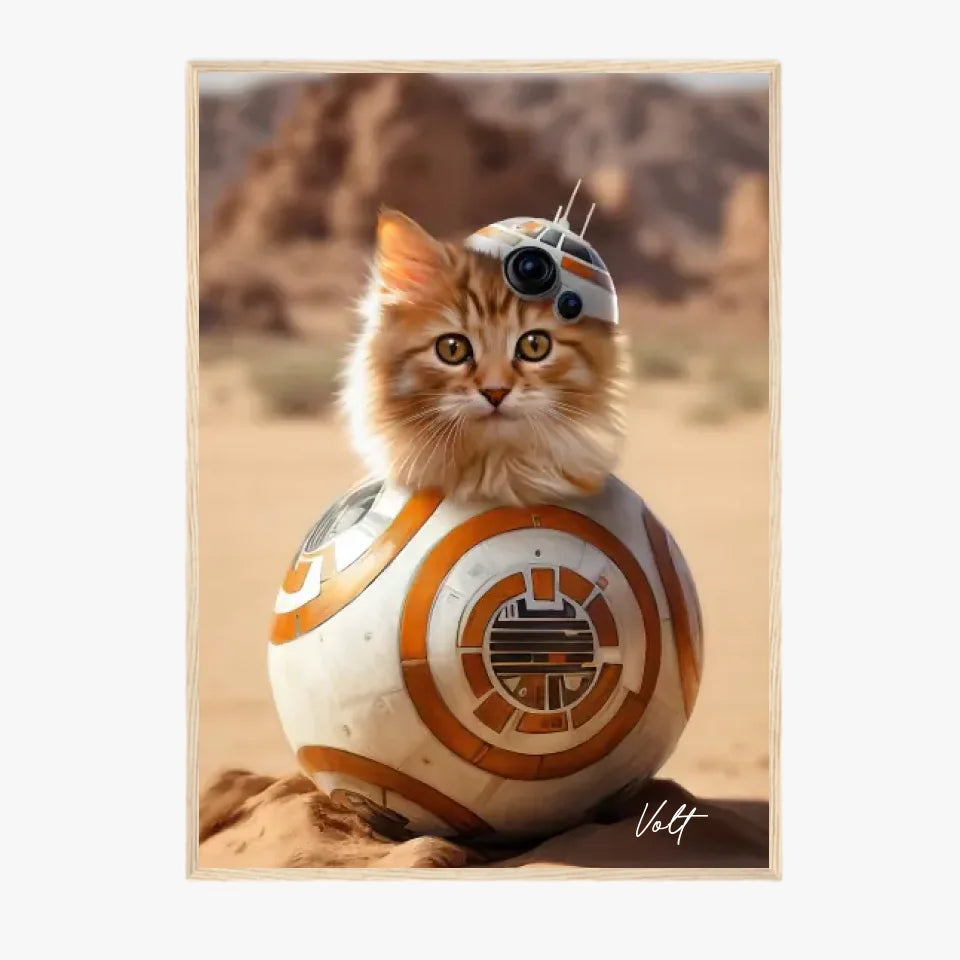 Tableau Animaux Portrait Personnalisé Star BB-8