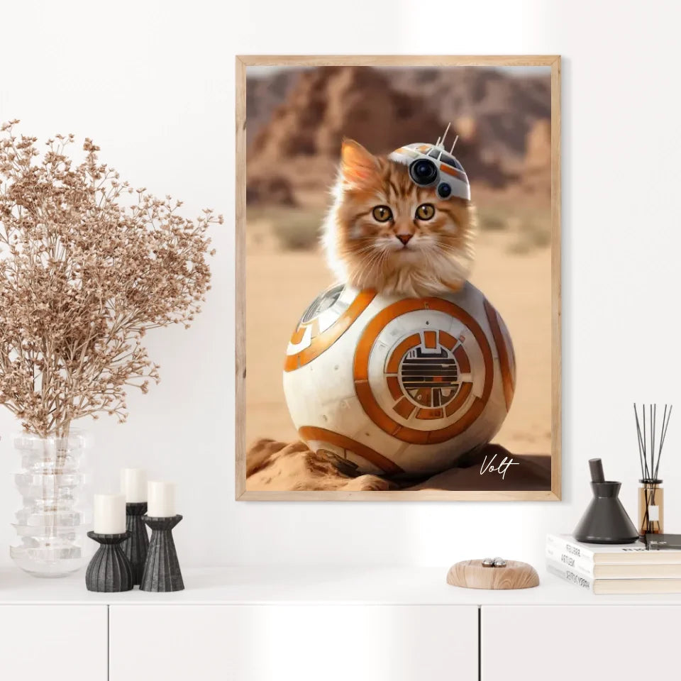 Tableau Animaux Portrait Personnalisé Star BB-8