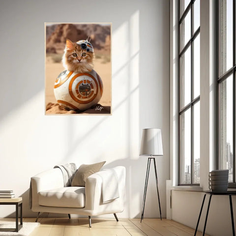 Tableau Animaux Portrait Personnalisé Star BB-8