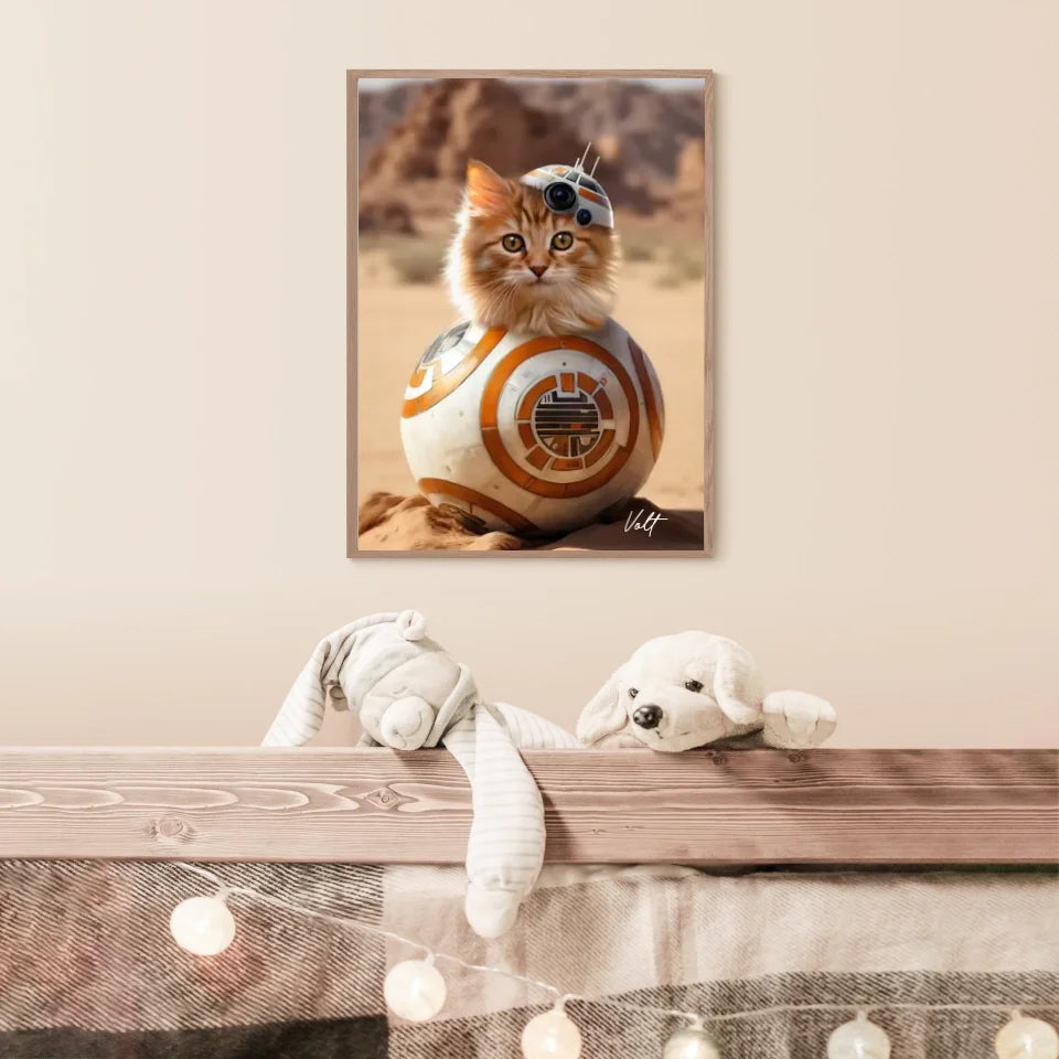 Tableau Animaux Portrait Personnalisé Star BB-8