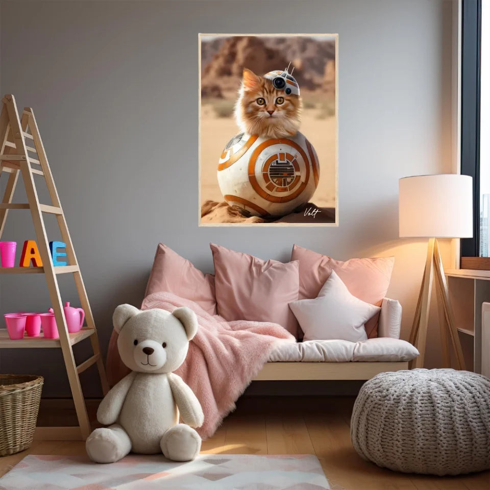 Tableau Animaux Portrait Personnalisé Star BB-8