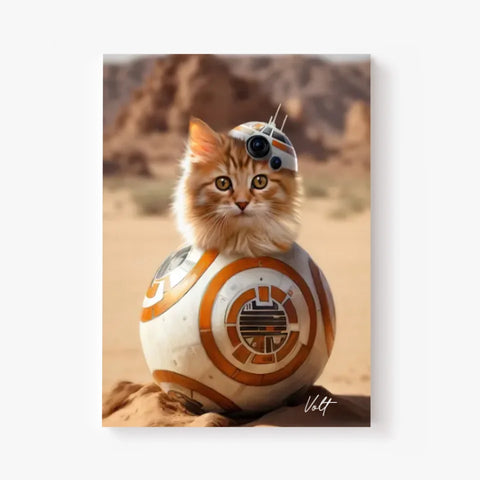 Tableau Animaux Portrait Personnalisé Star BB-8