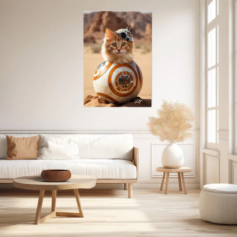 Tableau Animaux Portrait Personnalisé Star BB-8