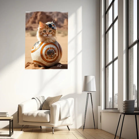 Tableau Animaux Portrait Personnalisé Star BB-8