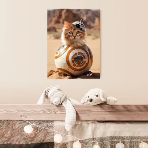 Tableau Animaux Portrait Personnalisé Star BB-8