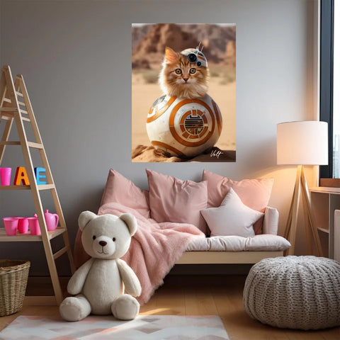 Tableau Animaux Portrait Personnalisé Star BB-8