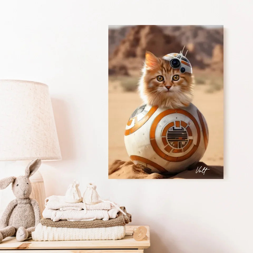 Tableau Animaux Portrait Personnalisé Star BB-8