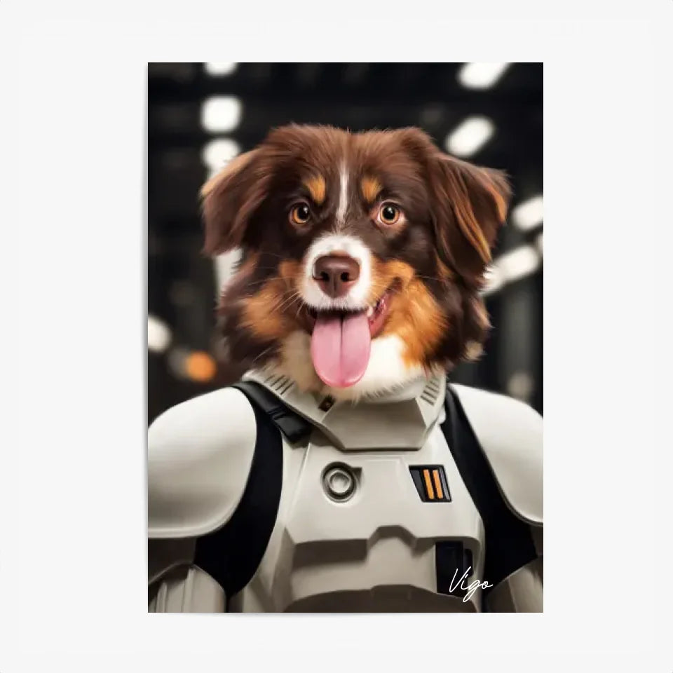 Tableau Animaux Portrait Personnalisé Stormtrooper